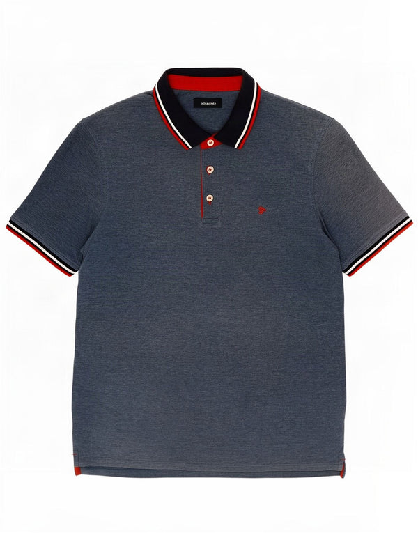 Jack & Jones Herren Poloshirt XL Marineblau Baumwolle