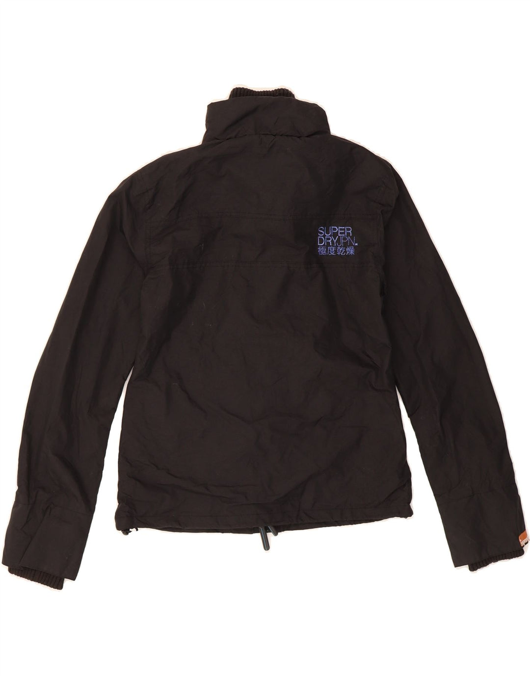 SUPERDRY Womens Windbreaker Jacket UK 14 Medium Black Polyester Vintage Superdry and Second-Hand Superdry from Messina Hembry 