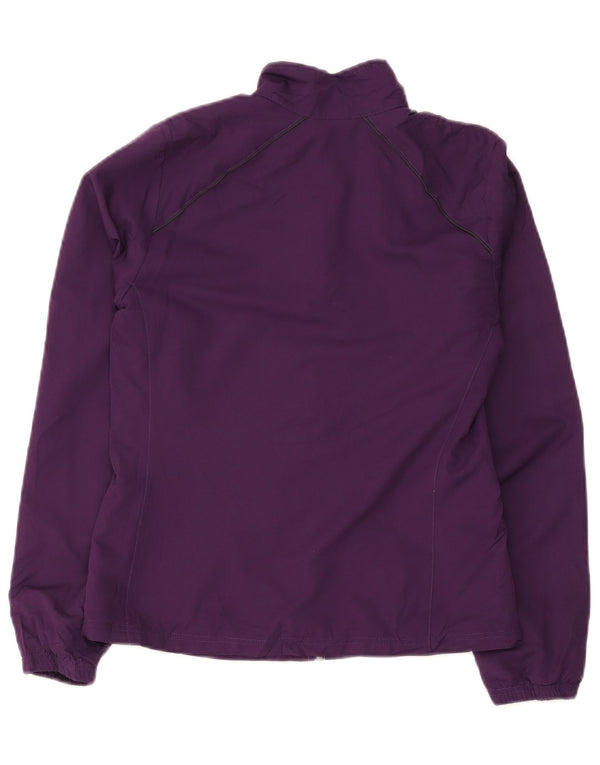 Reebok Womens Loose Fit Trainingsanzug Top Jacke UK 6 XS Lila Polyester