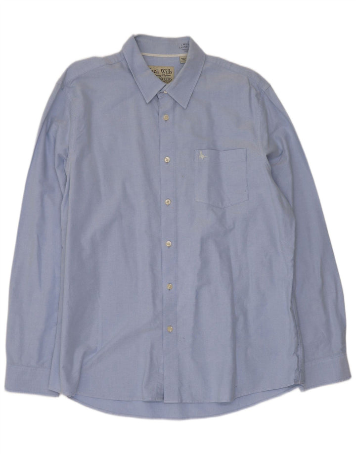 Jack Wills Herrenhemd XL, blaue Baumwolle