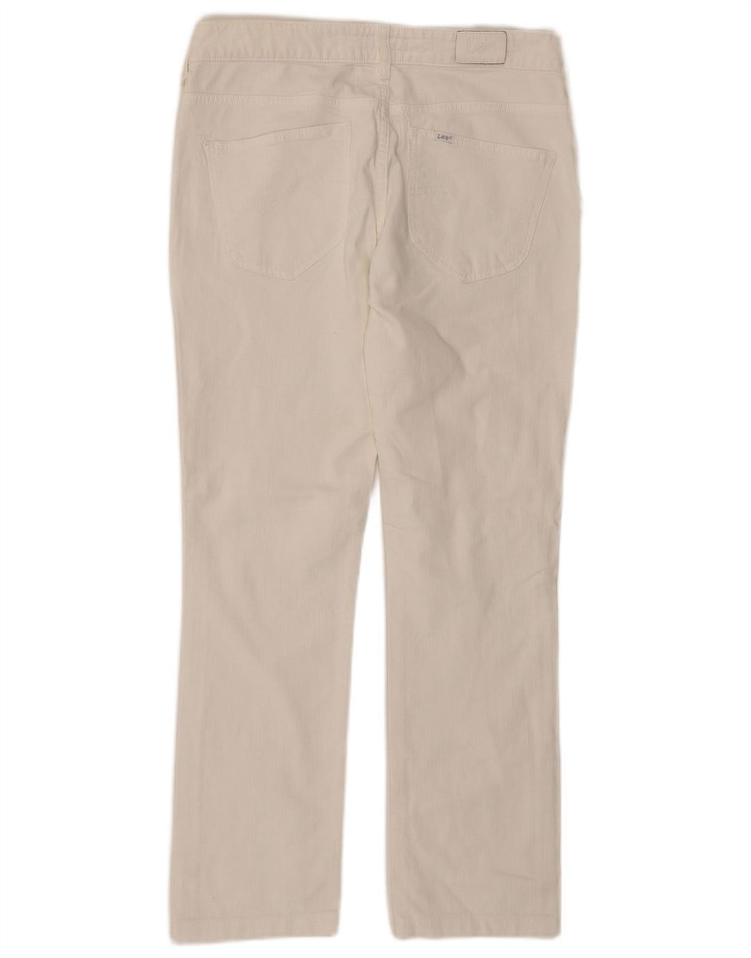 Lee Damen Norma Straight Jeans W31 L29 Weiße Baumwolle