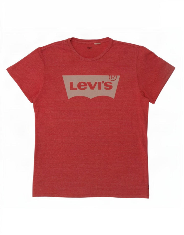 Levi's Herren-T-Shirt mit Grafik, groß, rot meliert