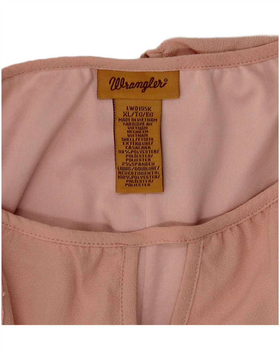 Wrangler Damen Langarm-Tunikakleid UK 18 XL Rosa Polyester