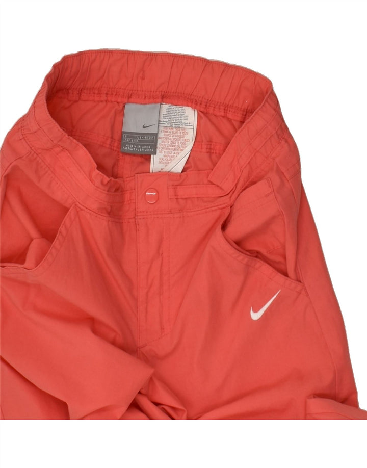 NIKE Girls Straight Casual Trousers 8-9 Years W24 L18 Pink Polyester | Vintage Nike | Thrift | Second-Hand Nike | Used Clothing | Messina Hembry 