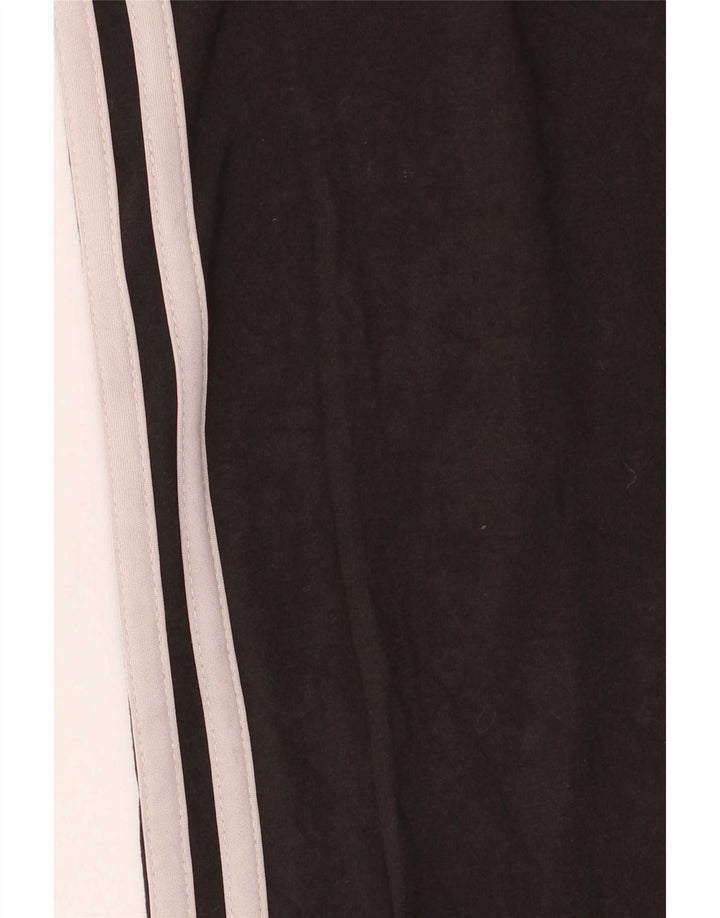 Adidas Damen Leggings UK 8 Small Schwarz Baumwolle