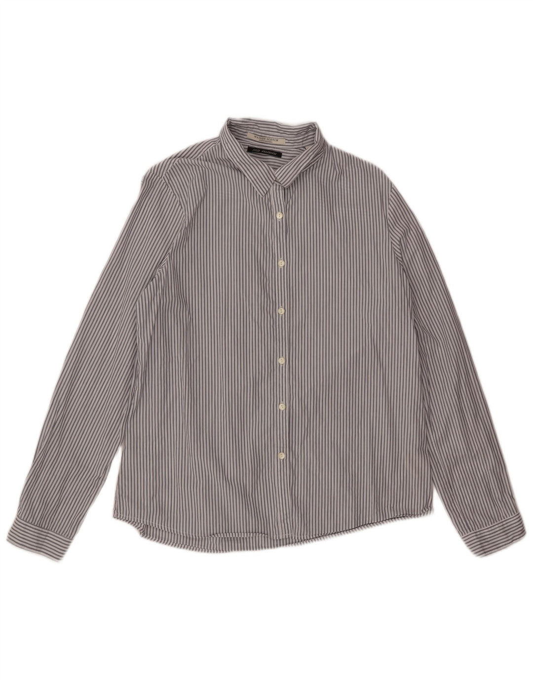 Scotch & Soda Herrenhemd aus mittelweißer, gestreifter Baumwolle