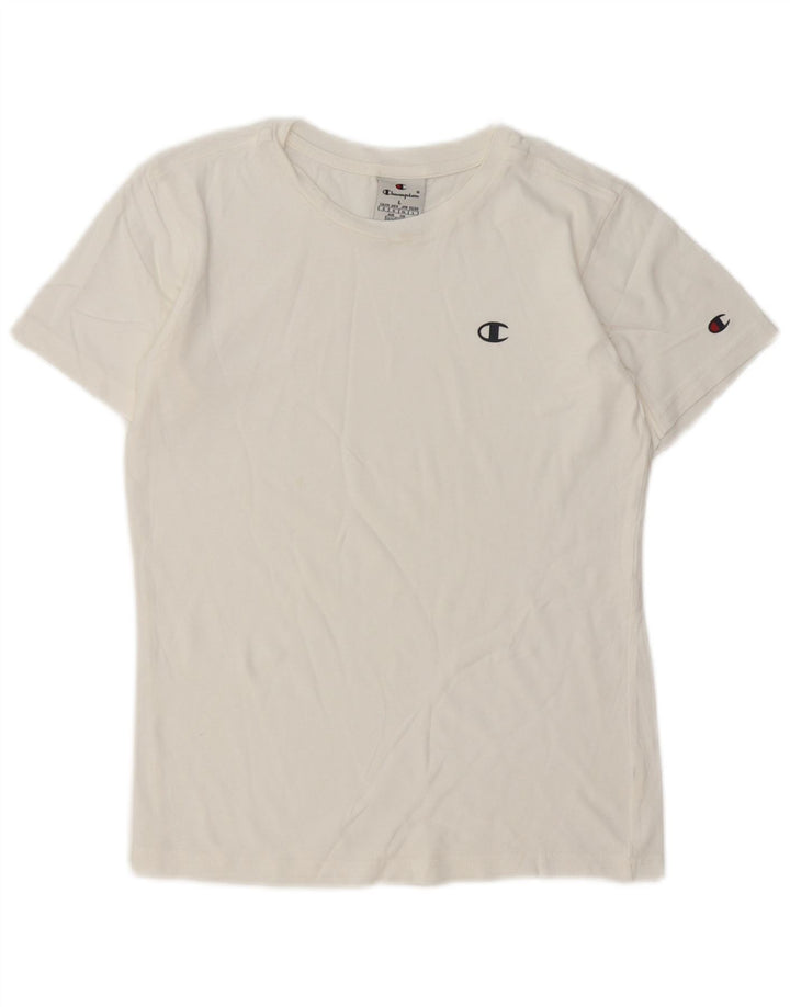 Champion T-Shirt für Jungen, 11–12 Jahre, Größe L, weiße Baumwolle