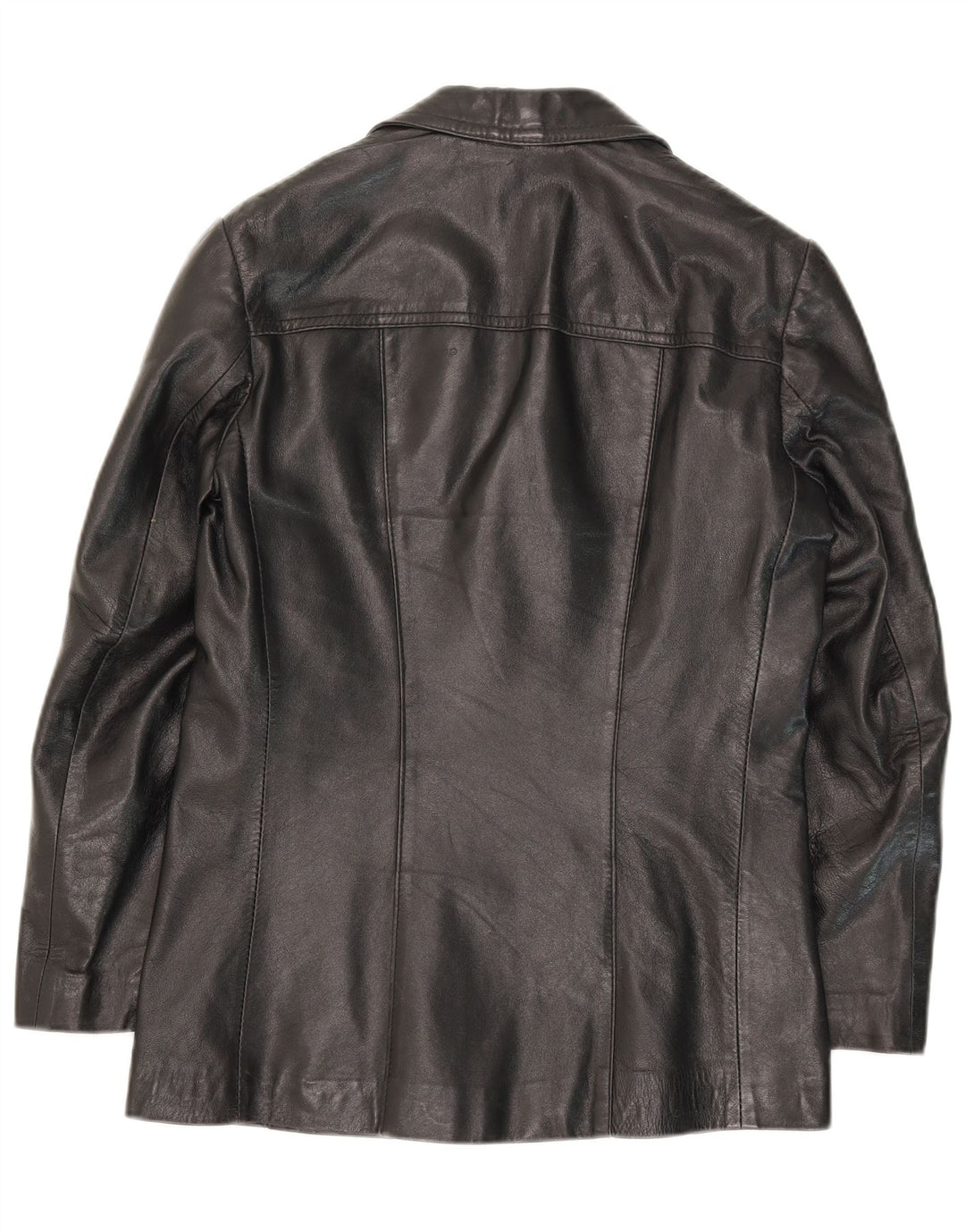 Vintage Herren Lederjacke IT 48 Mittelschwarzes Leder