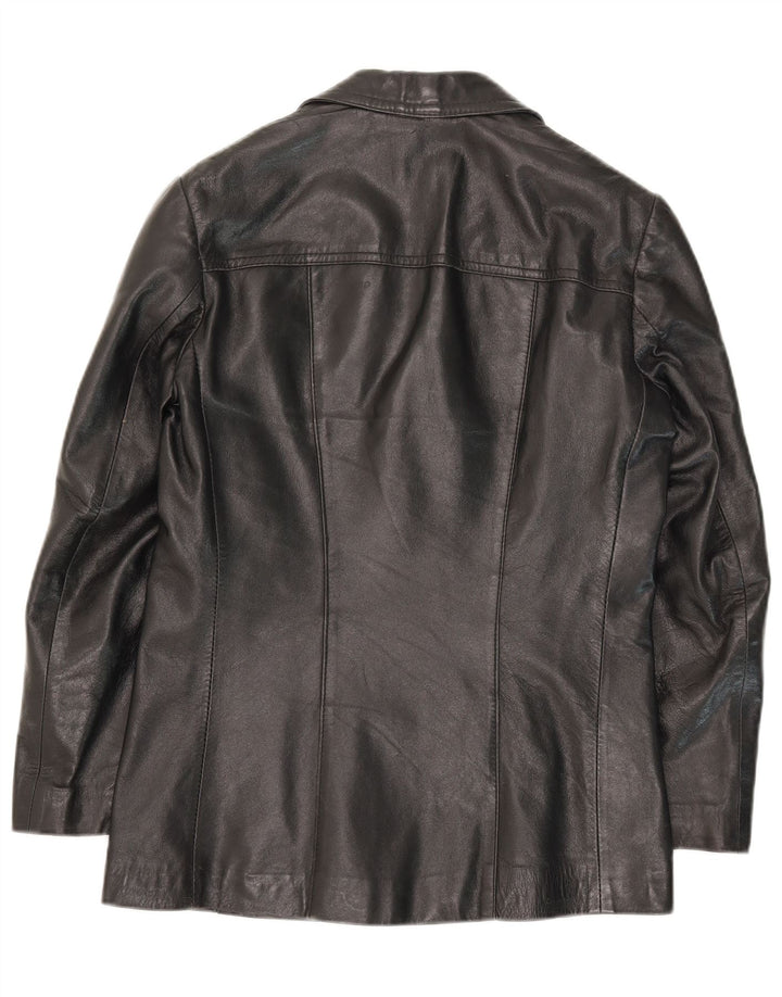 Vintage Herren Lederjacke IT 48 Mittelschwarzes Leder