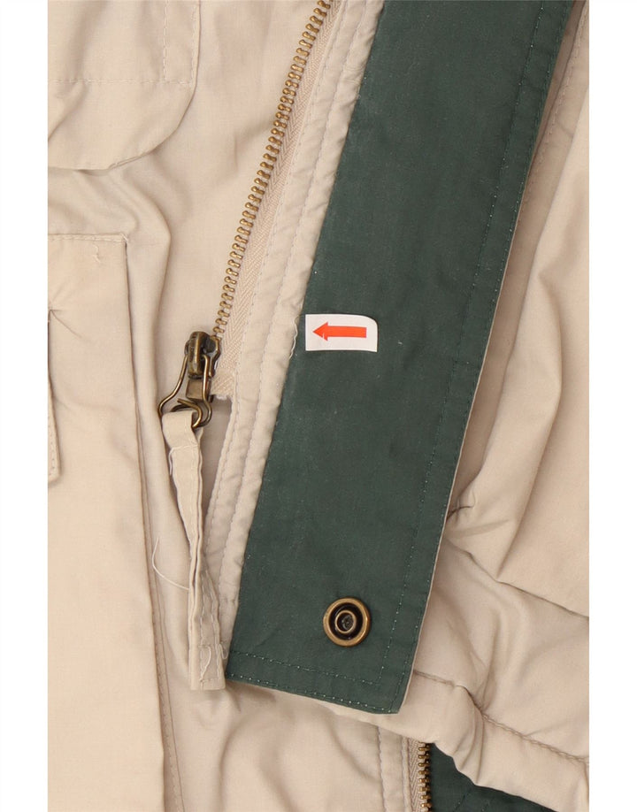 Vintage Herren Utility Jacke UK 40 Large Beige Polyester