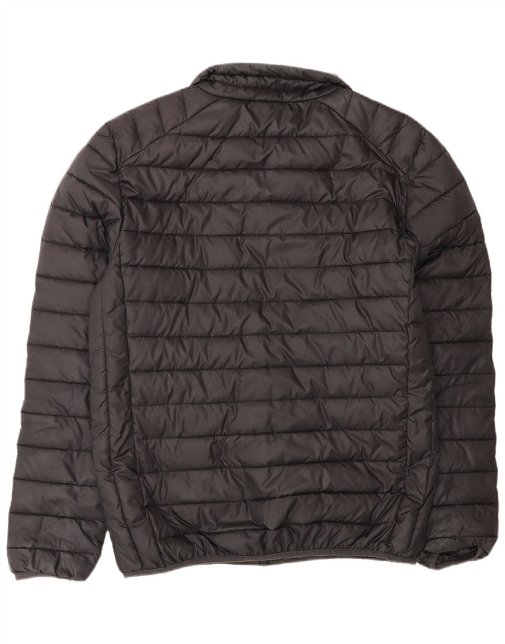 Ellesse Mens Graphic Wattierte Jacke UK 40 Large Schwarz Polyester