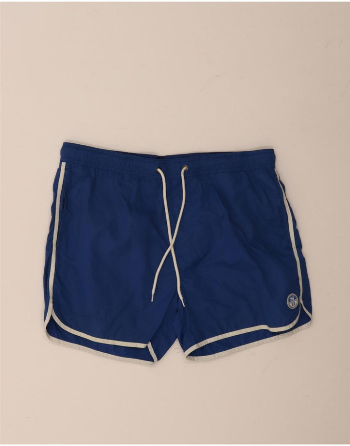 North Sails Herren-Badeshorts, groß, blau, Polyester