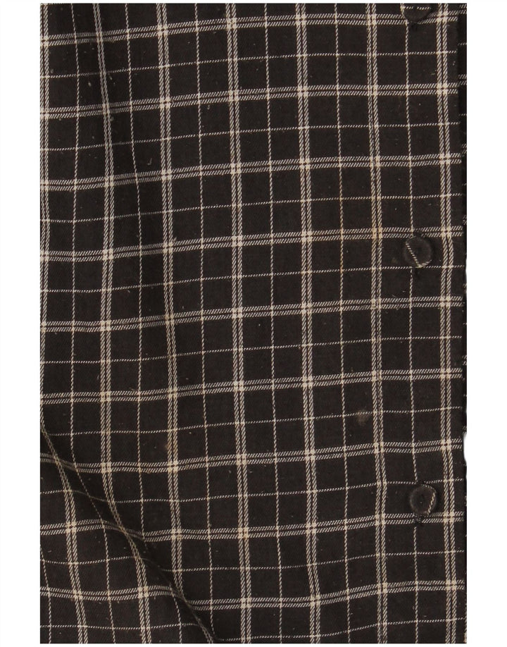 Amaranto Damen-Flanellhemd, UK 16, groß, schwarz kariert, Polyester