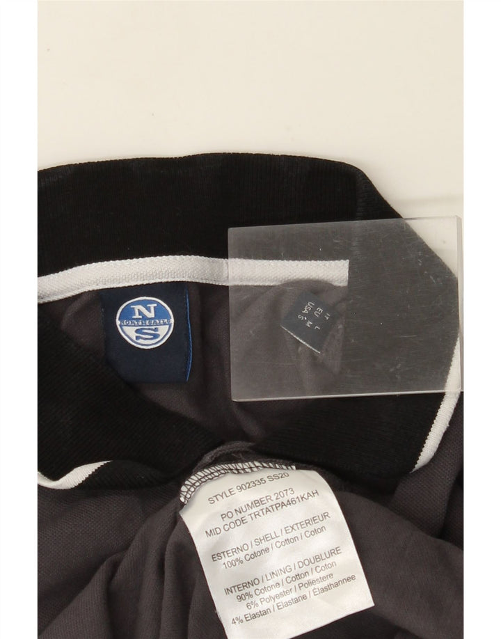 NORTH SAILS Herren-Poloshirt mit Grafik, Größe S, graue Baumwolle
