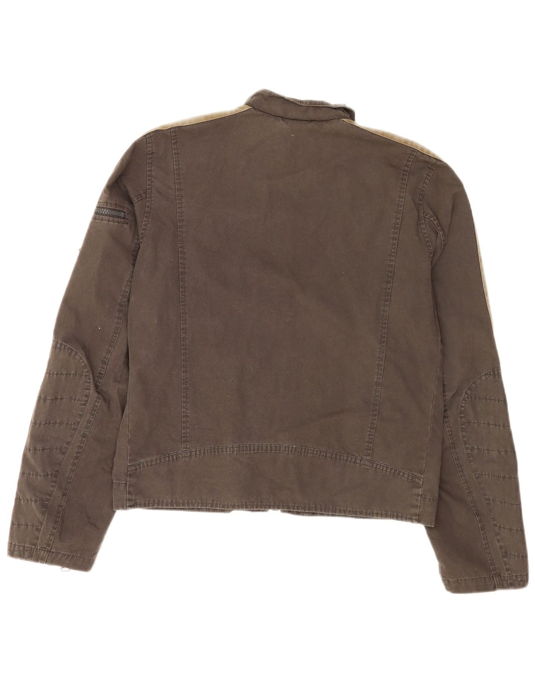 Diesel Herren Bomberjacke UK 40 Große graue Colourblock-Baumwolle