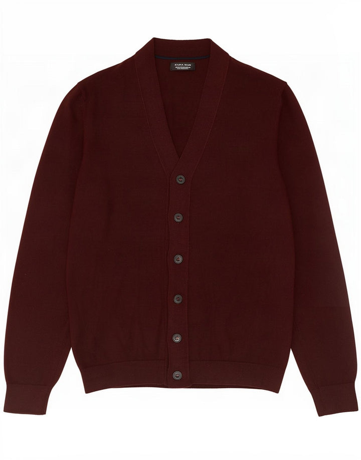 Zara Herren Strickjacke Medium Burgund