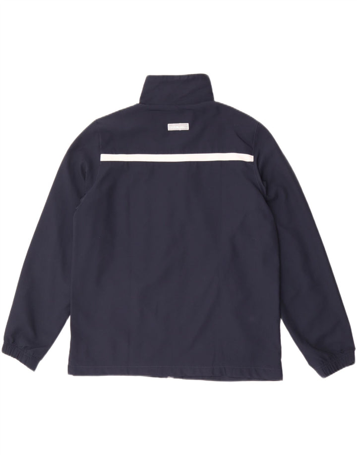 Sergio Tacchini Herren-Trainingsanzug-Oberteil-Jacke, mittleres Marineblau, Farbblock