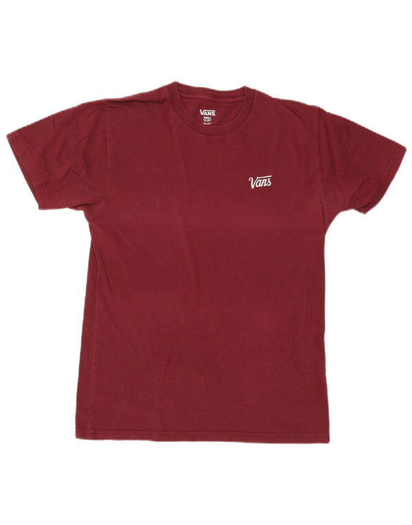 Vans Herren T-Shirt Top Small Burgund Baumwolle