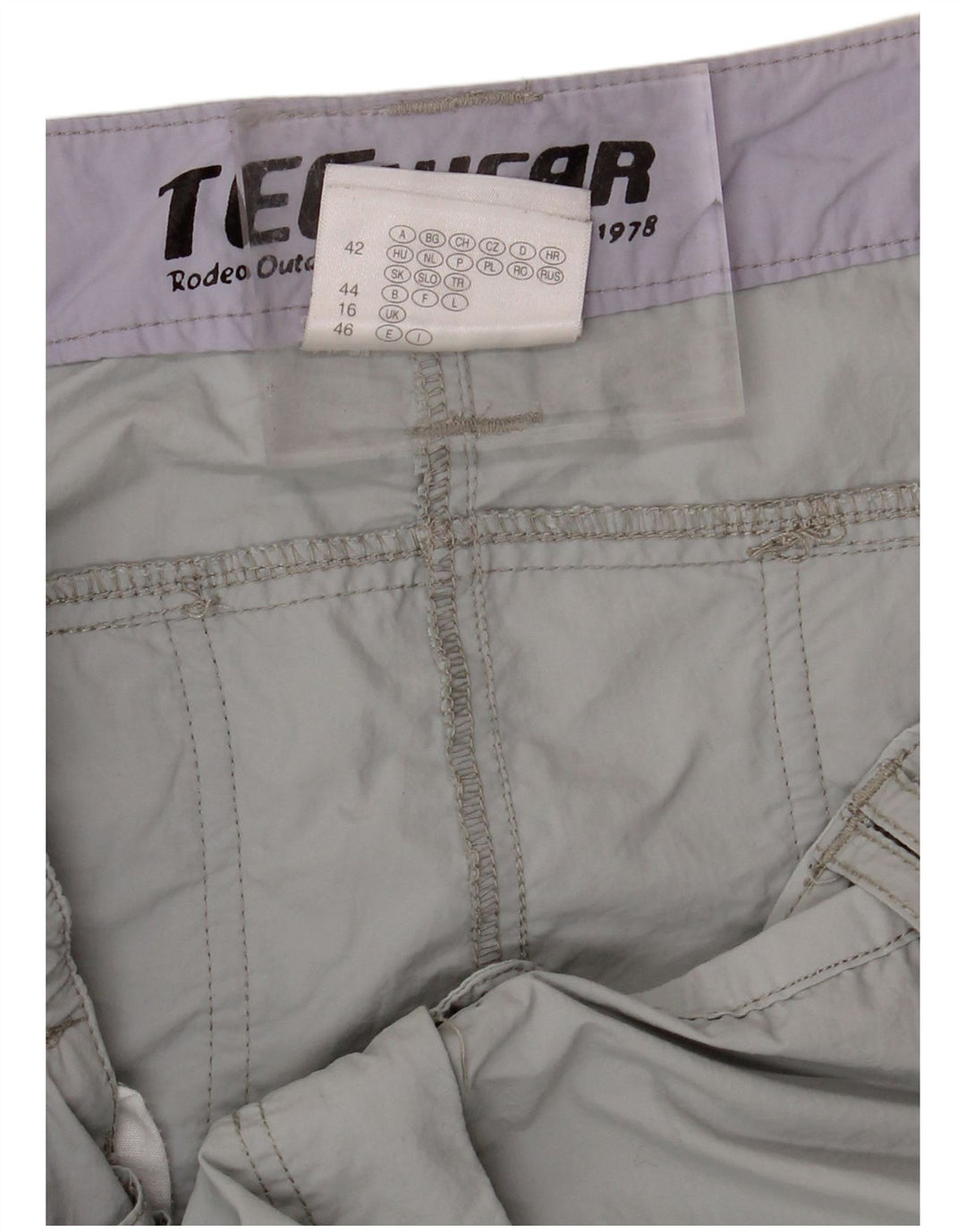 RODEO Womens Cargo Shorts UK 16 Large W34  Grey Nylon