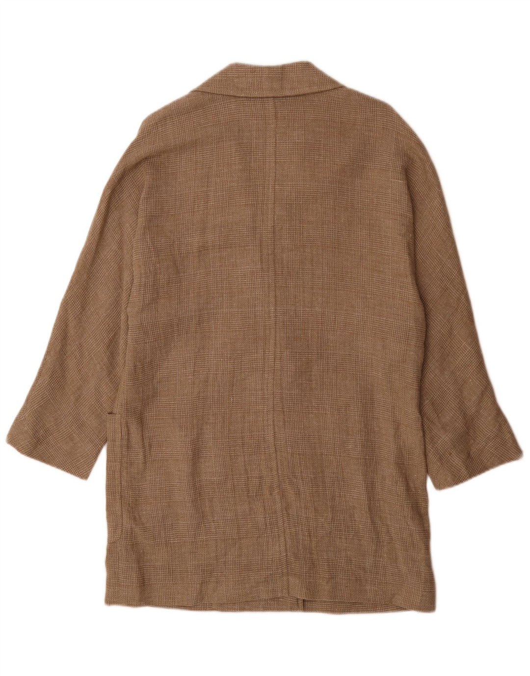 Massimo Dutti Herren-Mantel mit 3/4-Ärmeln, zweireihig, Gr. 36, klein, braun kariert