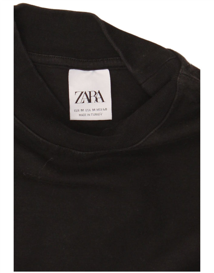 Zara Herren Sweatshirt Pullover Medium Schwarz