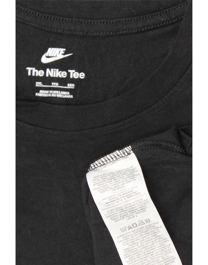NIKE Herren T-Shirt Top 2XL Schwarz Baumwolle