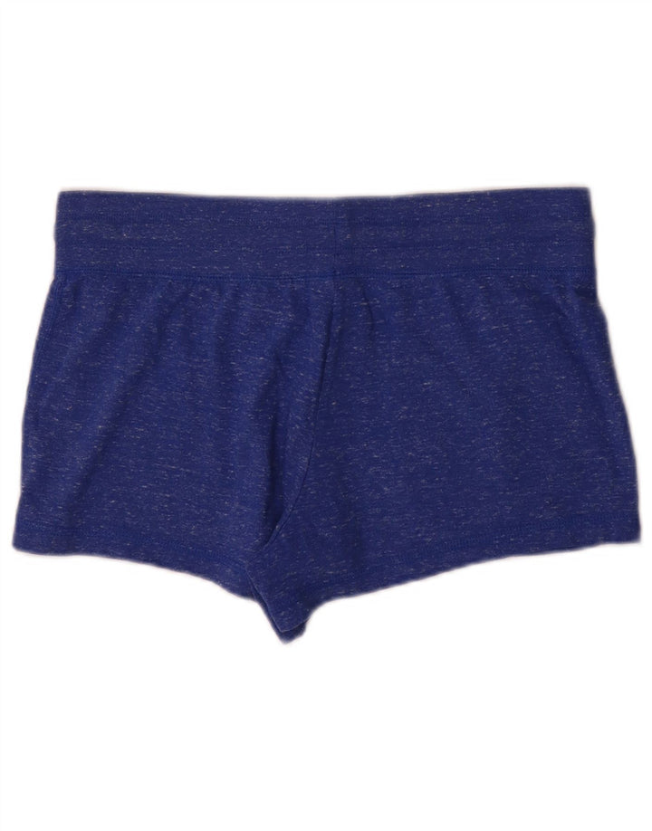 Nike Damen Graphic Sport Shorts UK 12 Mittelblau meliertes Polyester