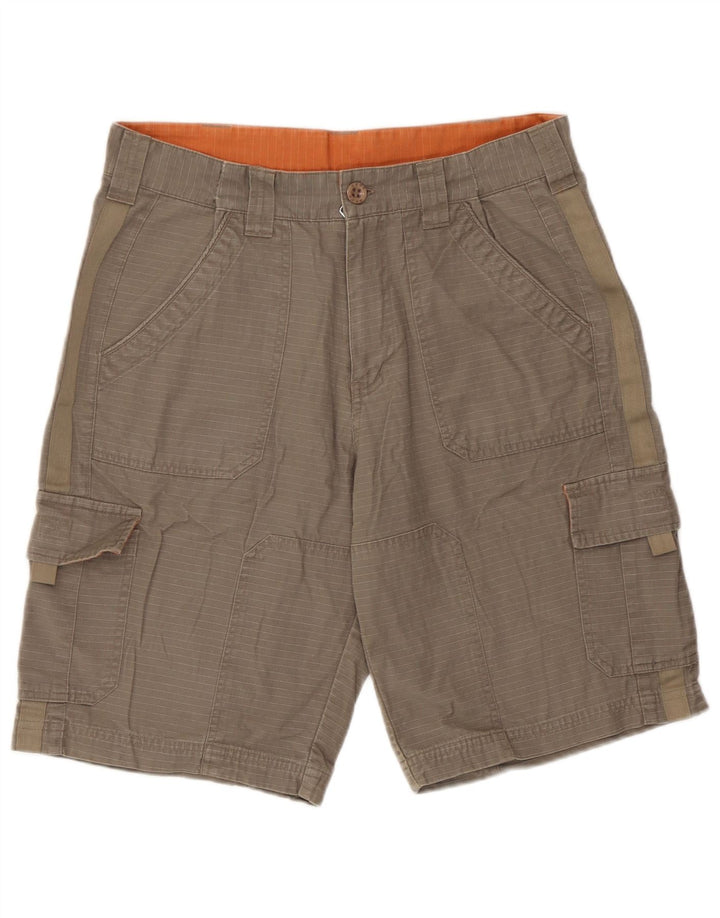 Vintage Herren Cargo Shorts IT 48 Medium W30 Grau Nadelstreifen