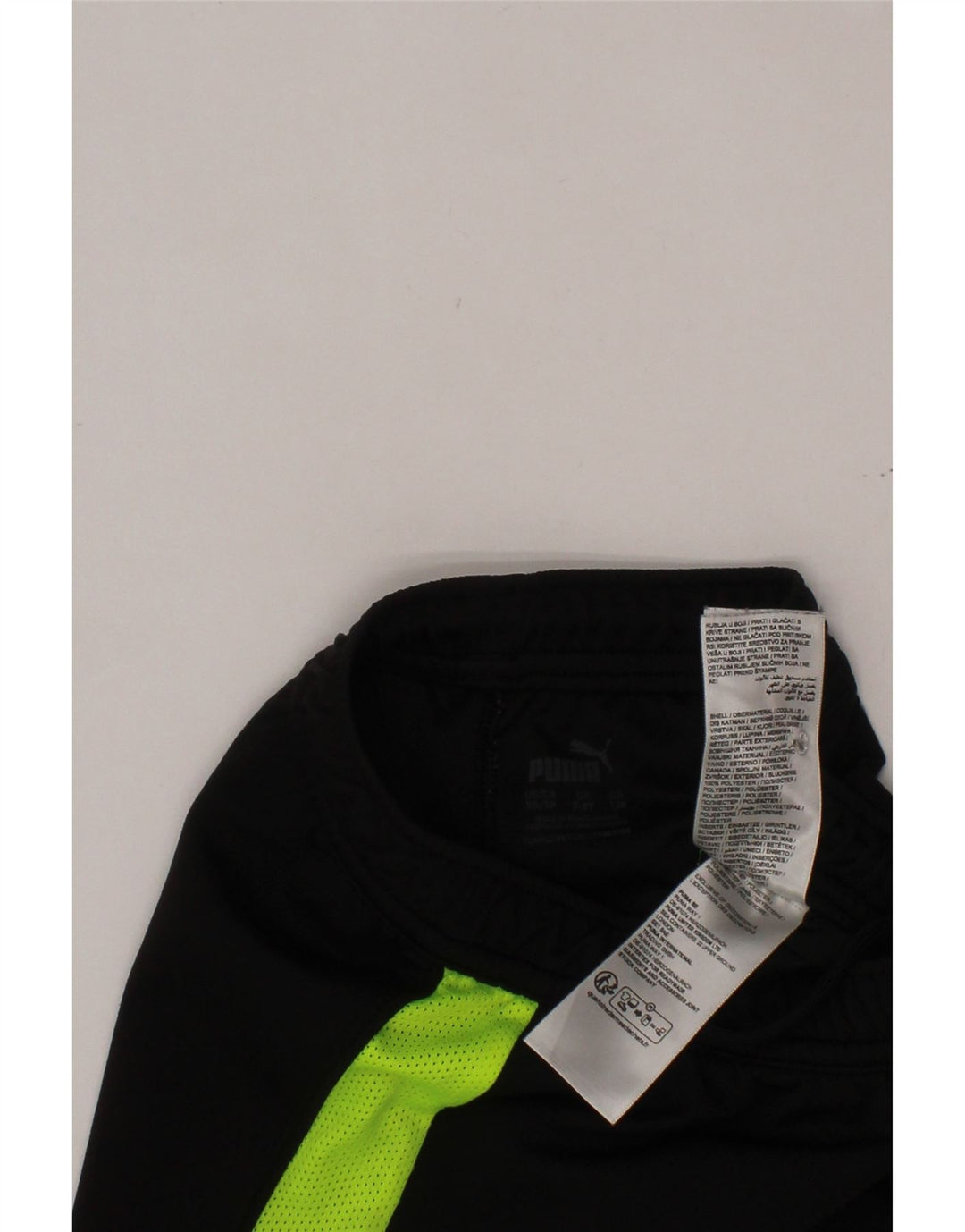 PUMA Sportshorts für Jungen, 7–8 Jahre, schwarzes Colourblock-Polyester