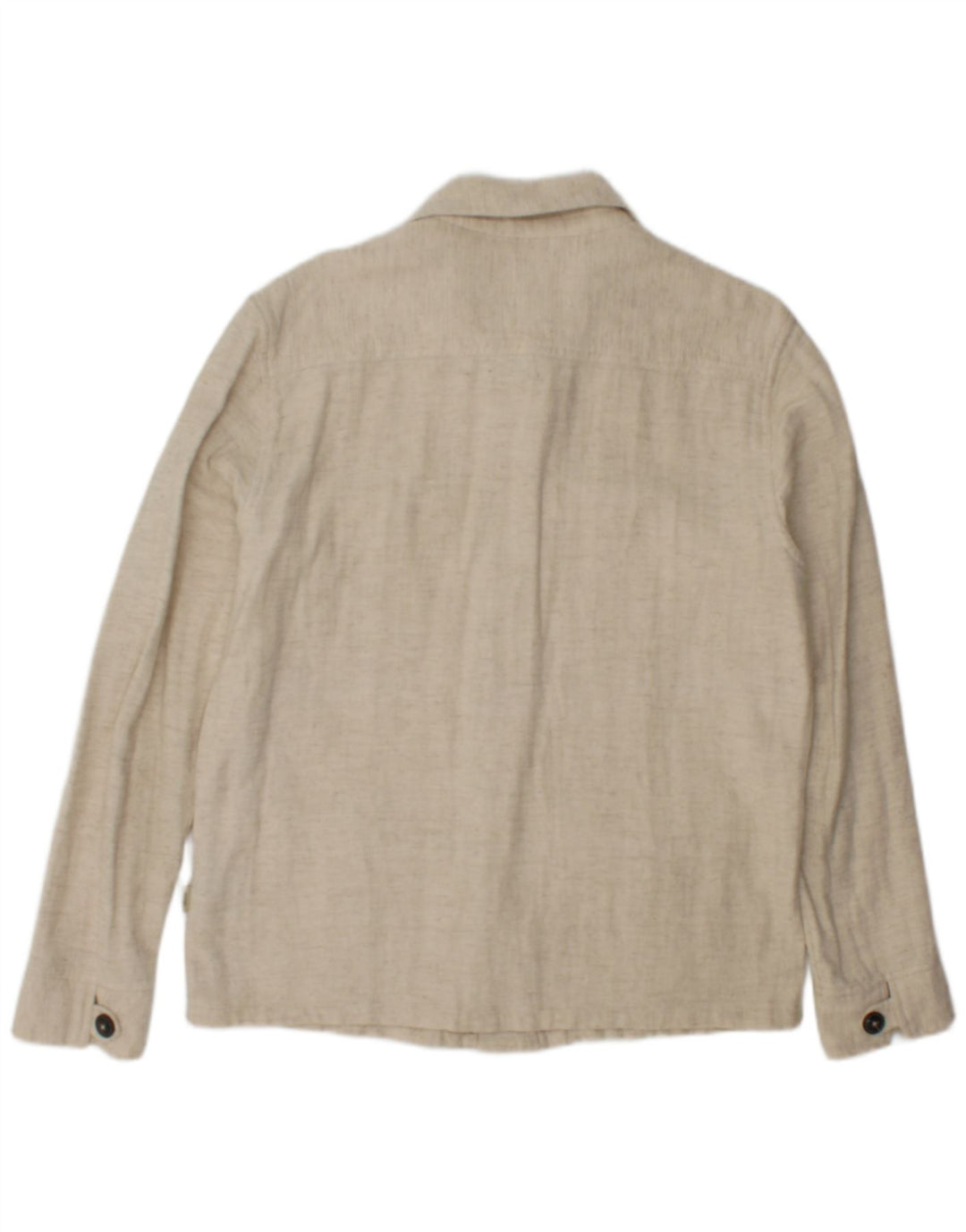 Jack & Jones Herren Overshirt Hemd Small Beige Leinen