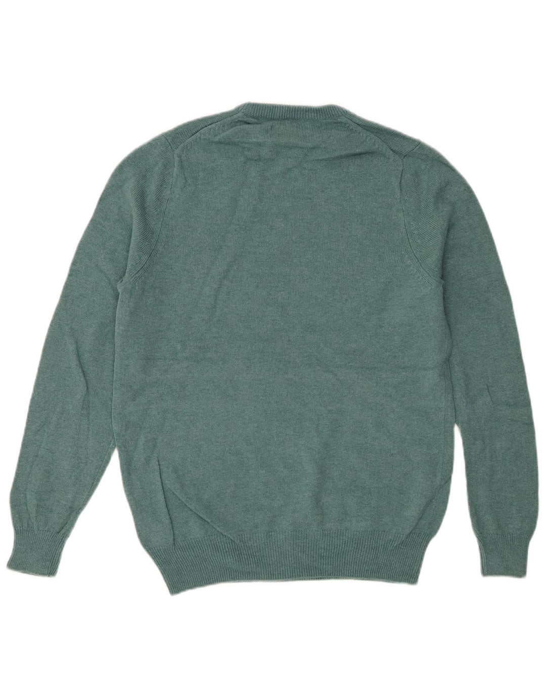 Marks & Spencer Herren-Pullover mit Rundhalsausschnitt, mittelgrüne Lammwolle