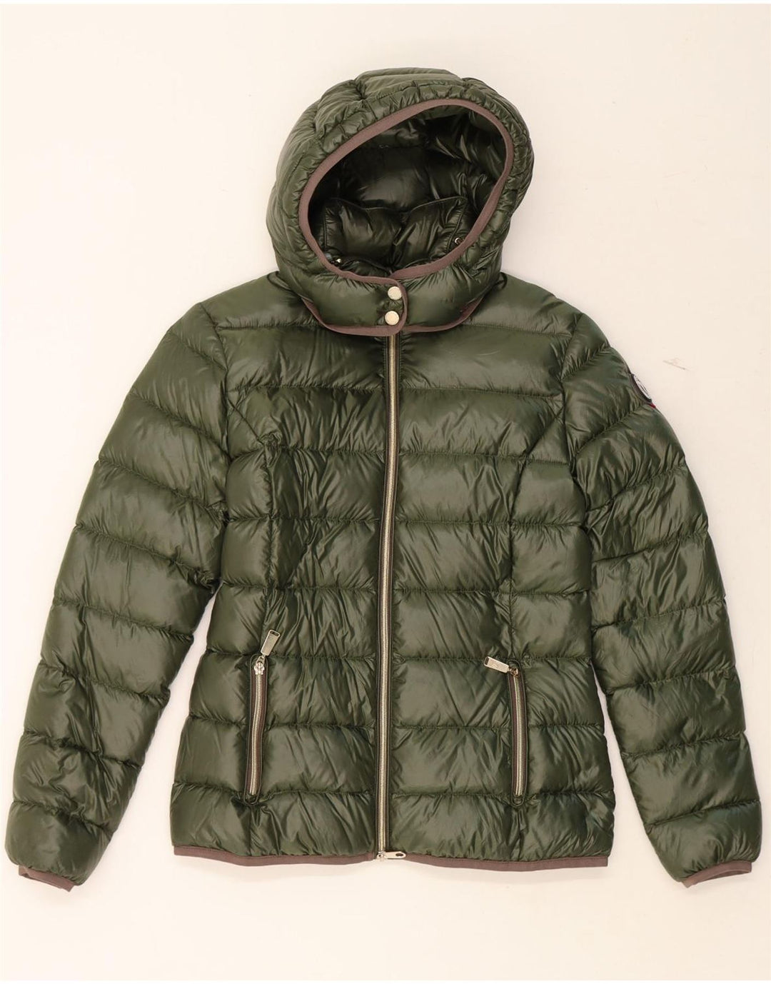 CAPE HORN Womens Hooded Padded Jacket IT 42 Medium Green Nylon Vintage Cape Horn and Second-Hand Cape Horn from Messina Hembry 