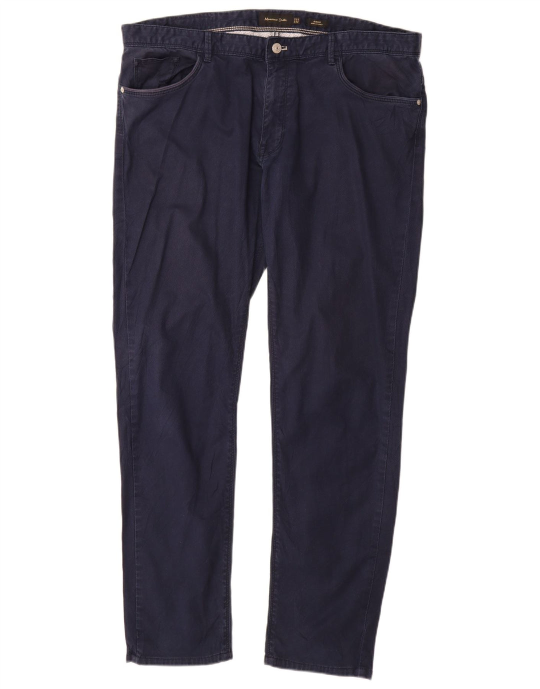 MASSIMO DUTTI Herren Slim Fit Freizeithose EU 48 XL W38 L32 Marineblau