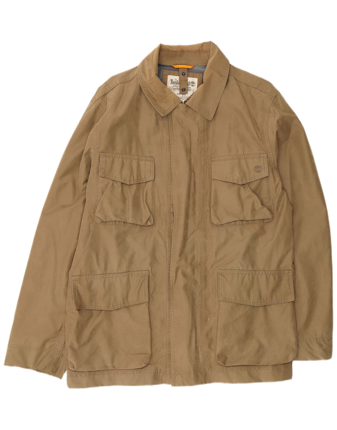 Timberland Herren Utility Jacke UK 40 Large Beige Baumwolle