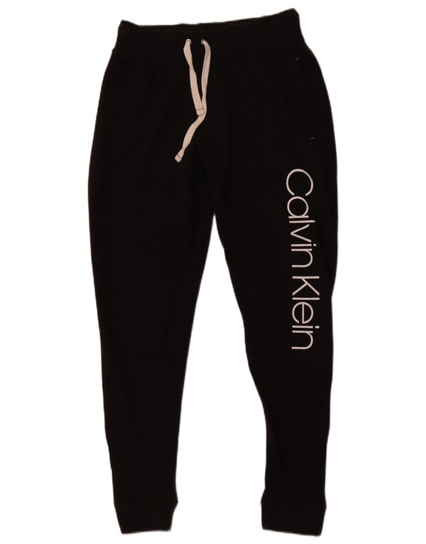 CALVIN KLEIN Damen Grafik-Trainingshose, Jogginghose, UK 6, XS, Schwarz