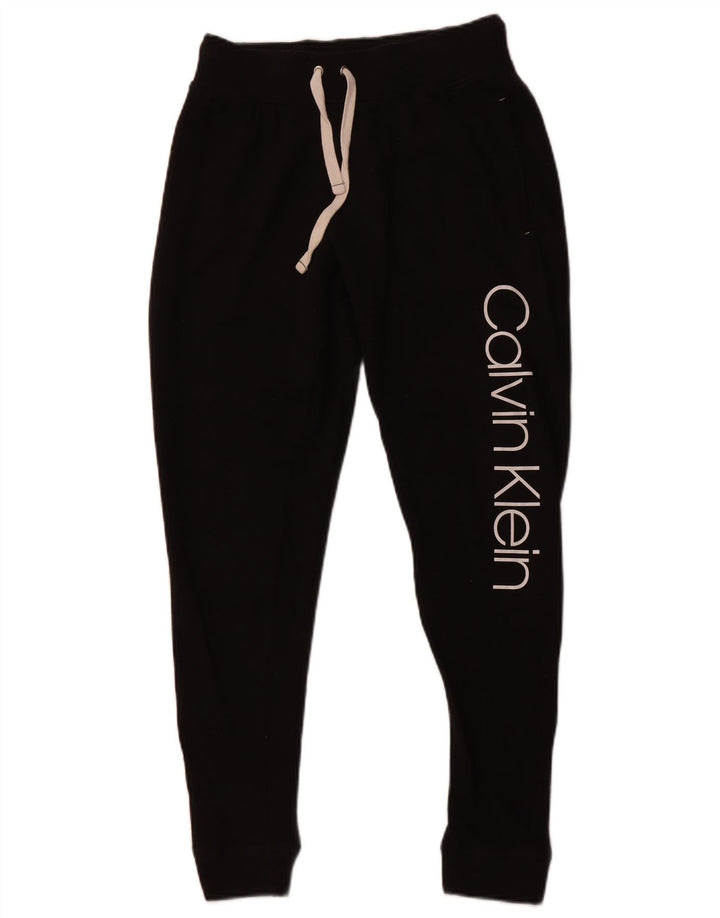 CALVIN KLEIN Damen Grafik-Trainingshose, Jogginghose, UK 6, XS, Schwarz