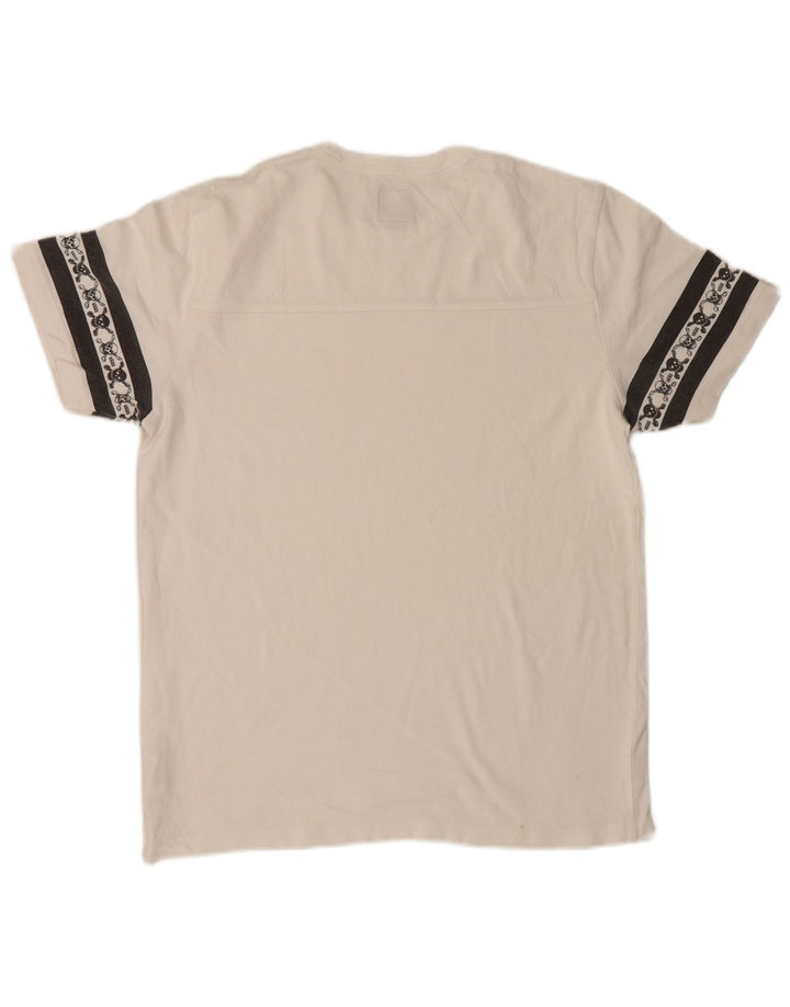 Vans Herren Grafik-T-Shirt-Oberteil aus mittelweißer Colourblock-Baumwolle