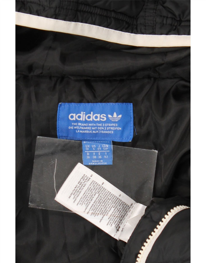 Adidas Damen-Kapuzenjacke, wattiert, Gr. 10, Größe S, Schwarz, Polyester
