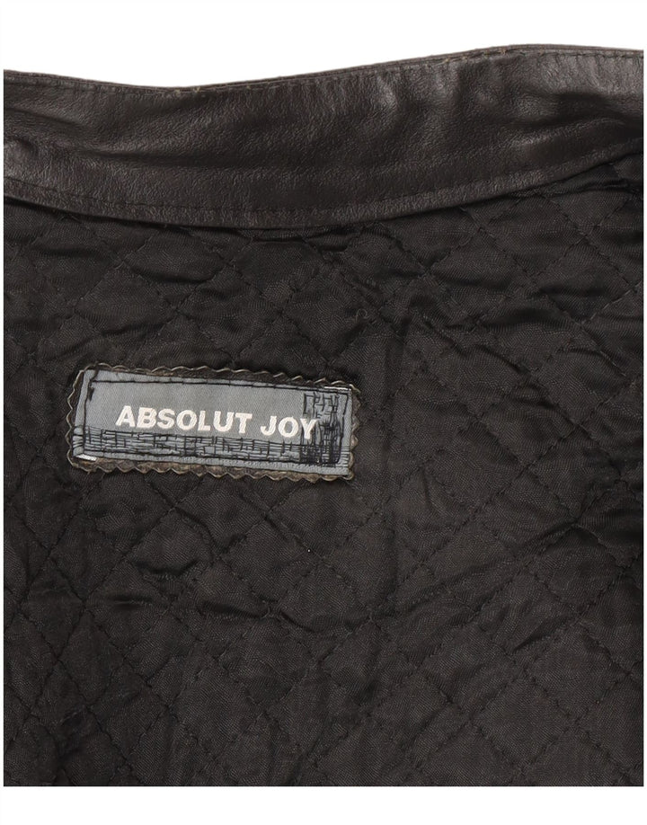Vintage Herren Lederjacke UK 40 Großes schwarzes Leder