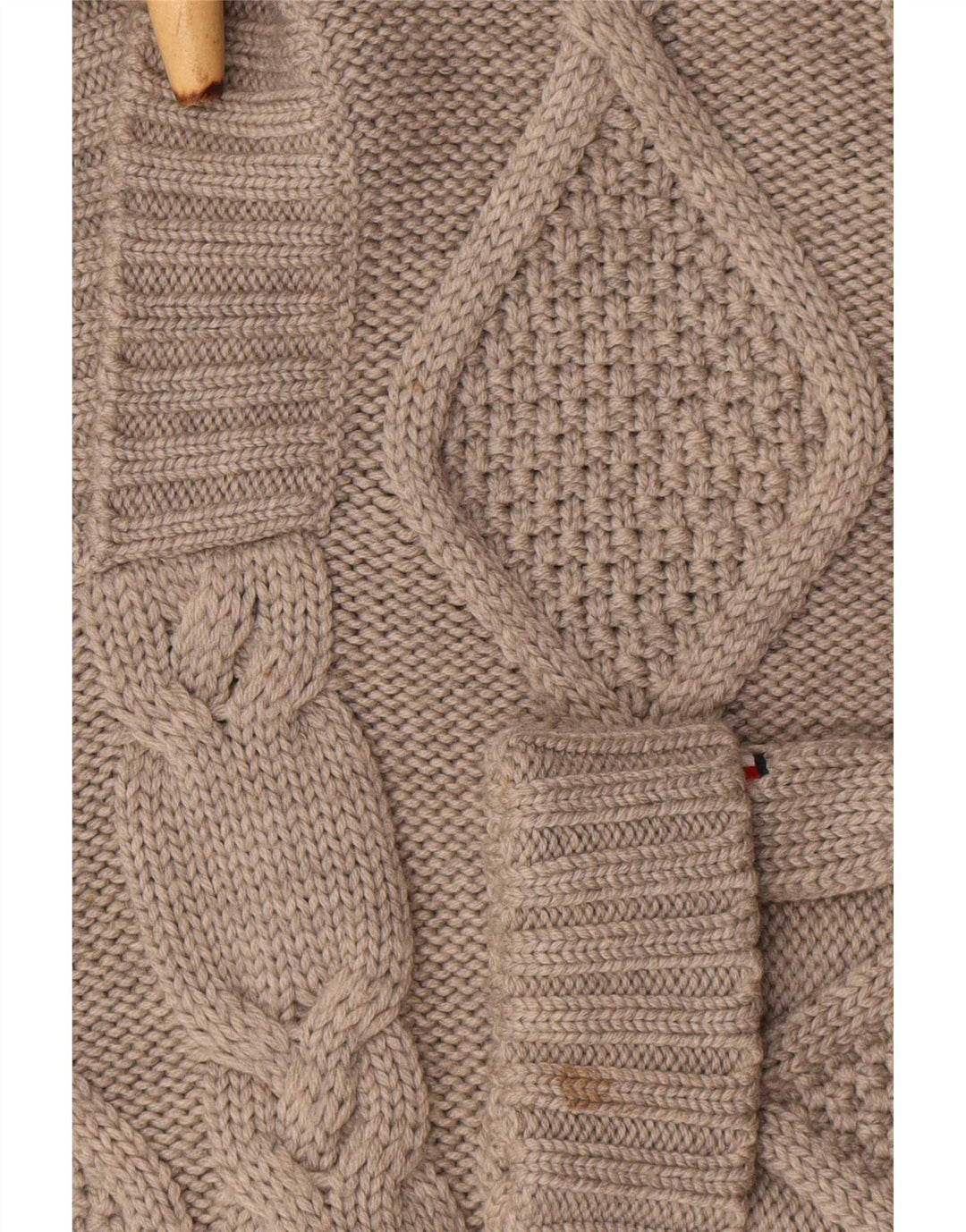 Tommy Hilfiger Herren-Pullover mit Rollkragen, mittelgraue Wolle
