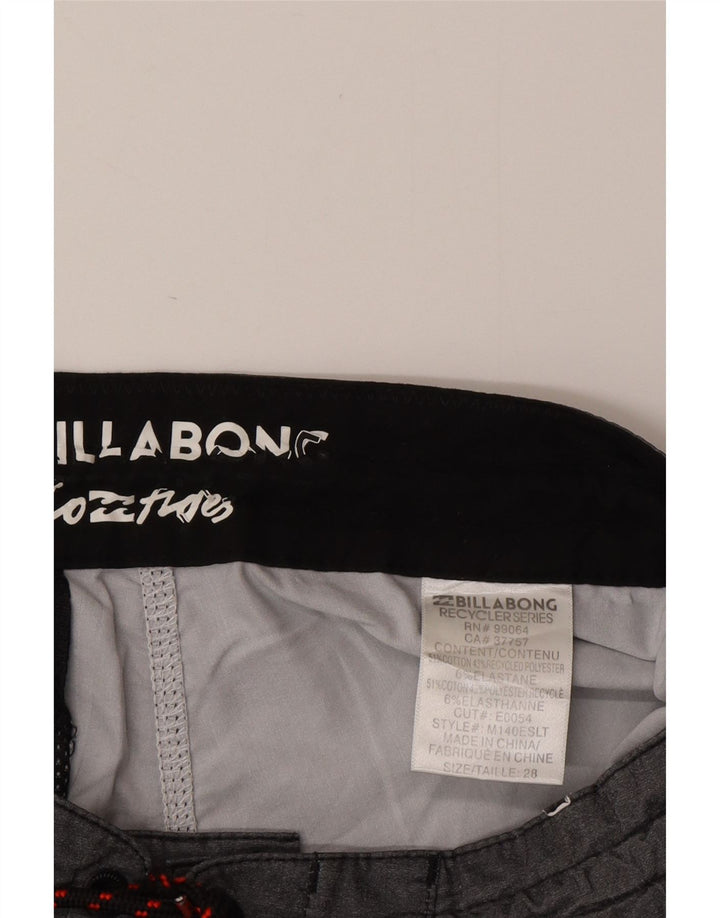 BILLABONG Herren-Badeshorts, klein, grau gestreift, Baumwolle