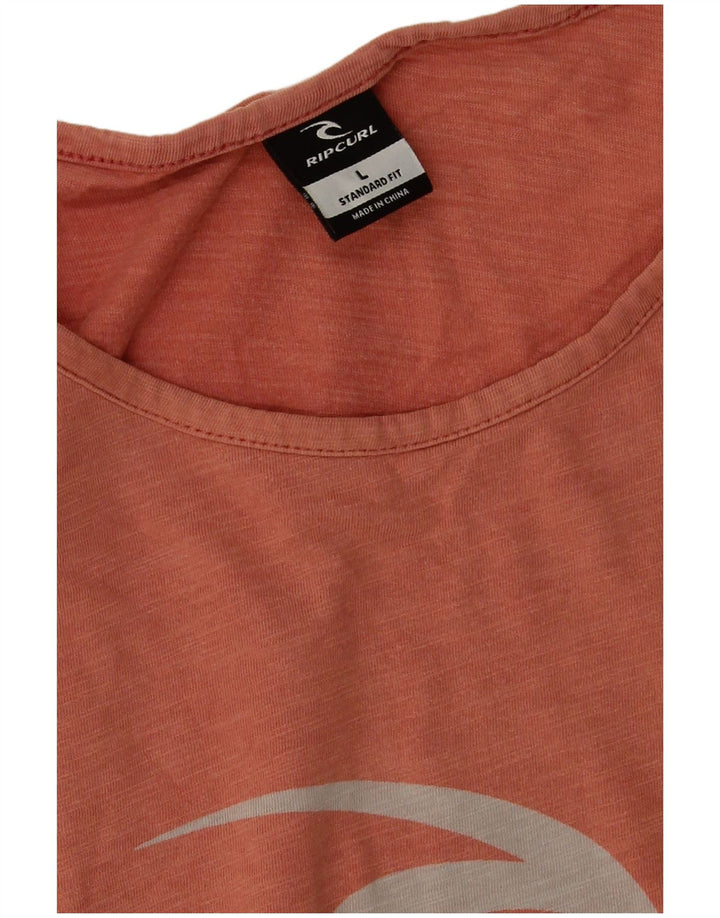 Rip Curl Herren-T-Shirt mit Standard-Passform, Grafik, Größe L, Orange