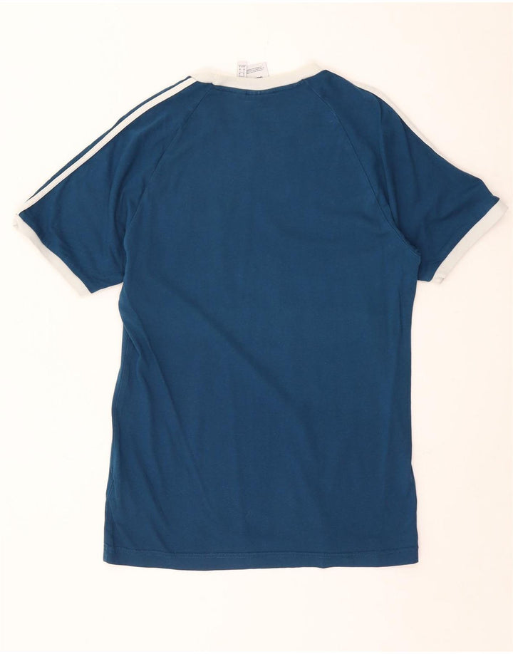 Adidas Herren T-Shirt Top mittelblaue Baumwolle