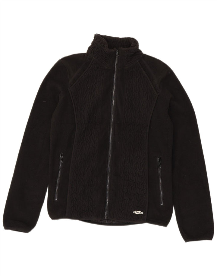 Brugi Damen Fleecejacke UK 14 Large Schwarz Polyester