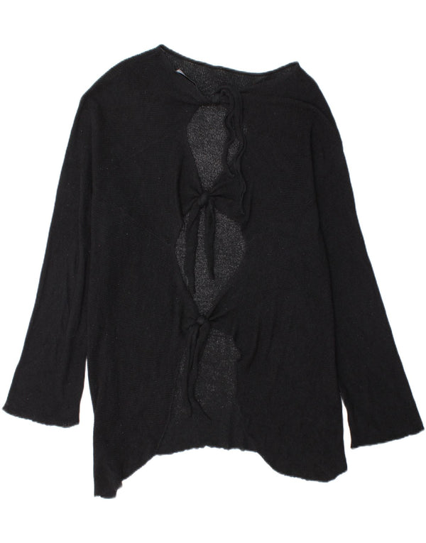 Übergroßer Damen-Pullover mit U-Boot-Ausschnitt von Zara, Gr. 14, mittelschwarz gefleckt