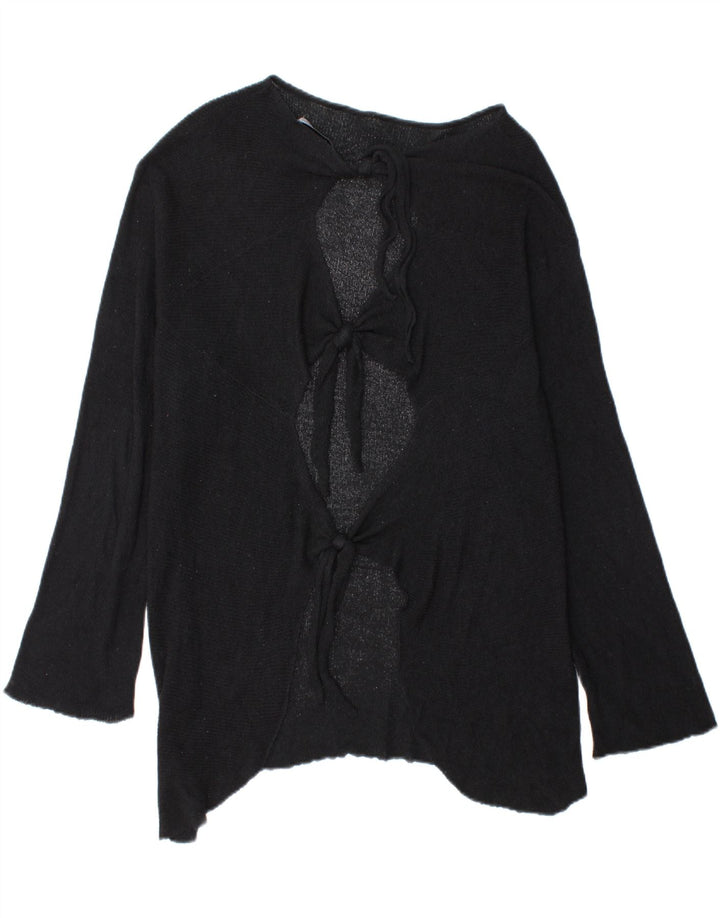 Übergroßer Damen-Pullover mit U-Boot-Ausschnitt von Zara, Gr. 14, mittelschwarz gefleckt