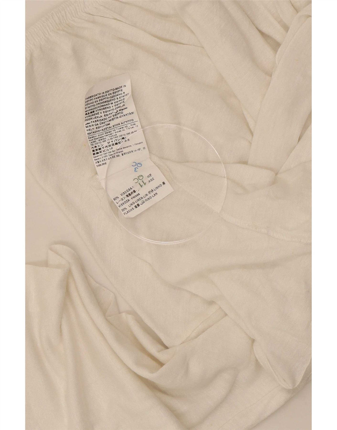 Benetton Damen Übergroßes schulterfreies Top UK 16 Large Weiße Viskose