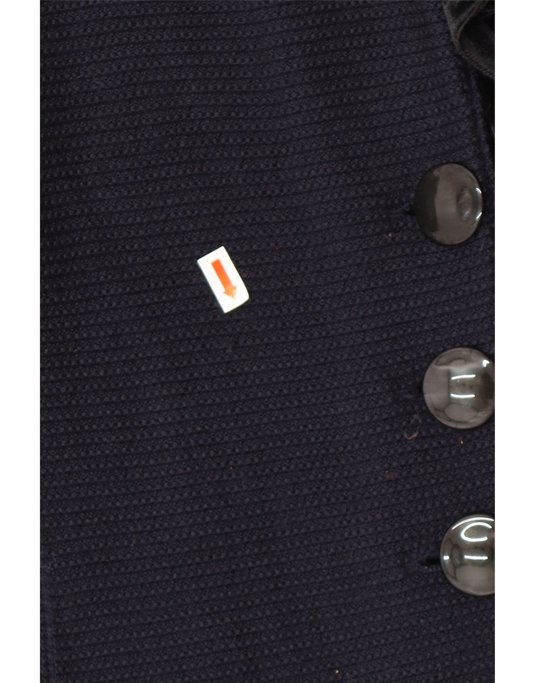 ARMANI Damen-Cardigan mit Rüschen vorne, IT 42, mittleres Marineblau