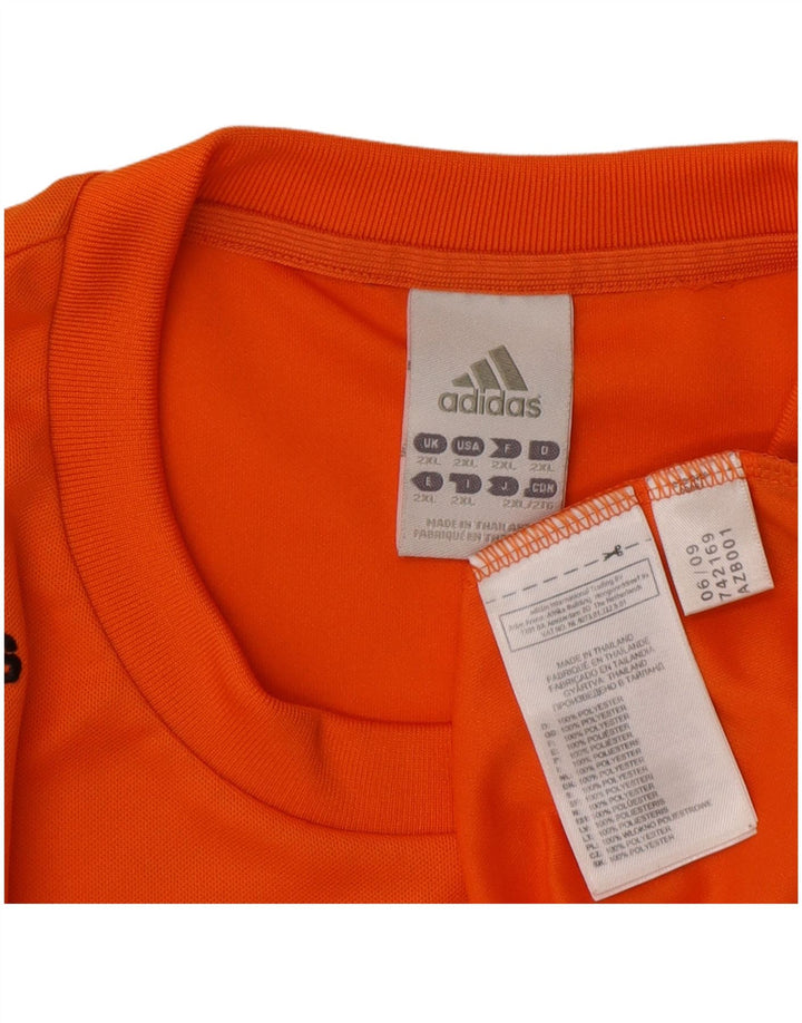 Adidas Herren Climalite T-Shirt Top 2XL Orange Polyester