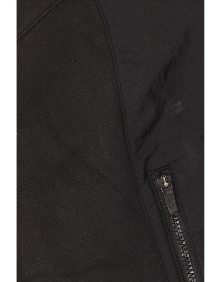 Nike Herren-Kapuzenpullover mit Reißverschluss, Größe S, schwarze Baumwolle